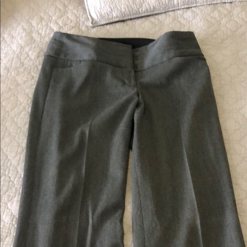 Express, gray, wide-leg dress pants